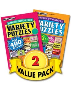 Family Favorites Variety Puzzles for All Ages – 2 Pack [Paperback] Penny Press/Dell Magazines