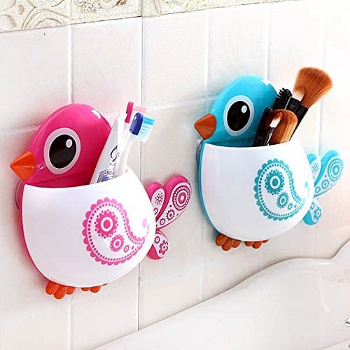 Southsunshine Toothpaste Toothbrushes Makeup Foundation Brush Wall Sticky Holder Family Set (Random color)