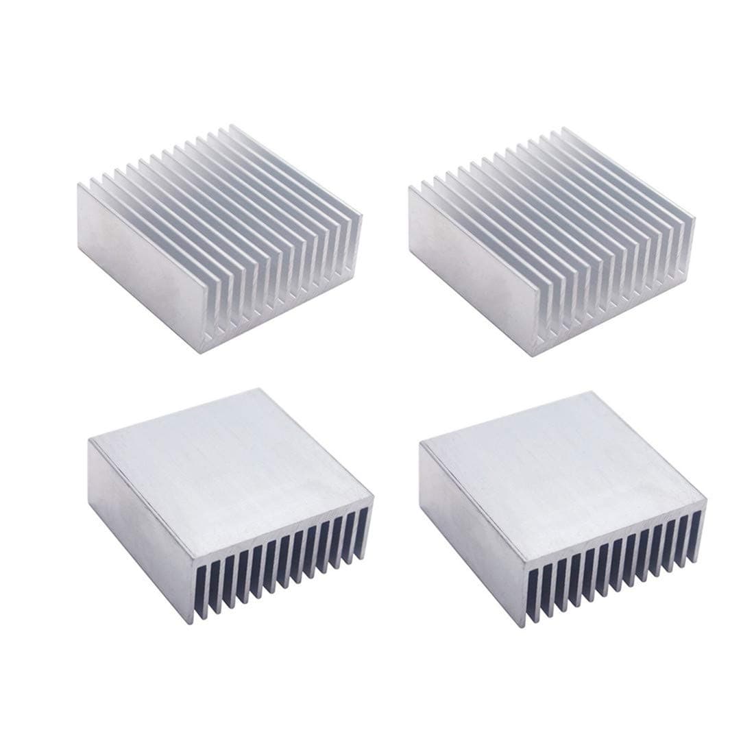 4pcs Aluminum Heatsink Chipset Heat Radiator Cooling Fin Heatsink 50mm (L) x 50mm(W) x 20mm(H) Silver Tone
