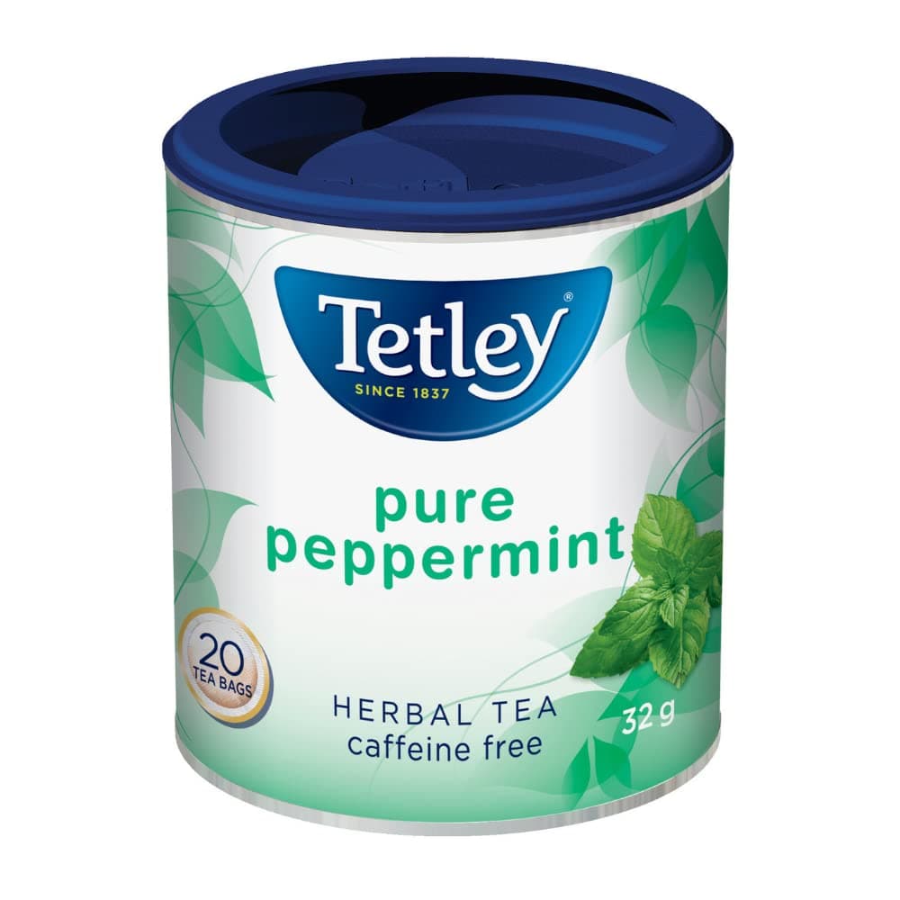 TetleyPure Peppermint Herbal Tea 20ct, 32g/1.1oz, (Imported from Canada)