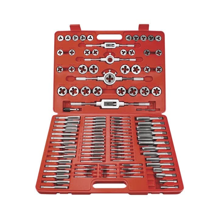 110 Piece Tap and Die Set（SAE&METRIC）Threading Tool Set With Storage Case | Metric Tap and Die Set | Rethreading Kit | Tap Set | Tap and Die Kit