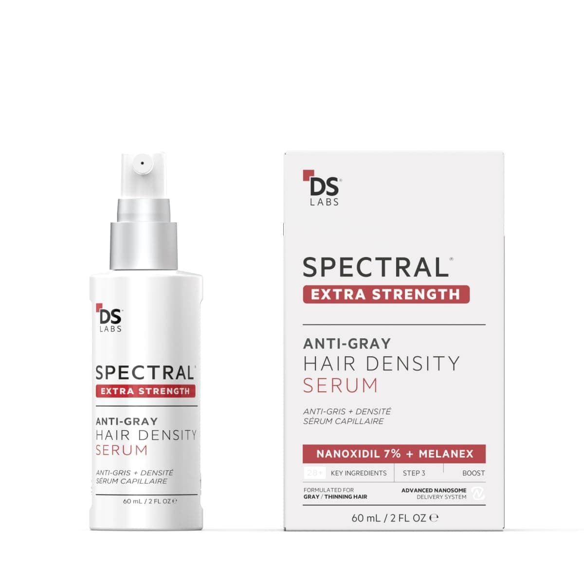 – DS Laboratories Spectral.DNC-S Anti-Gray, Extra Strength Leave In Serum to Support Hair Growth for Men and Women - Color Restorer, Hair Loss and Thinning Hair Serum for Fuller Hair, 2 Fl Oz (60mL)