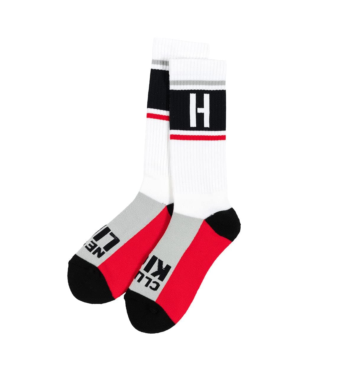 HooniganOfficial Merchandise, Ken Block, Travis Pastrana, H Icon, White/Red/Black, Essential gear, Crew Socks