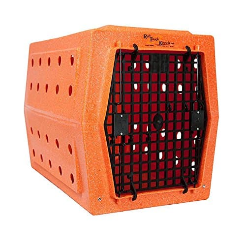 Ruff Tough Kennels Large Single Door Kennel, Crate, Dog House, (L-35", W-22", H-26 1/4") (Orange)