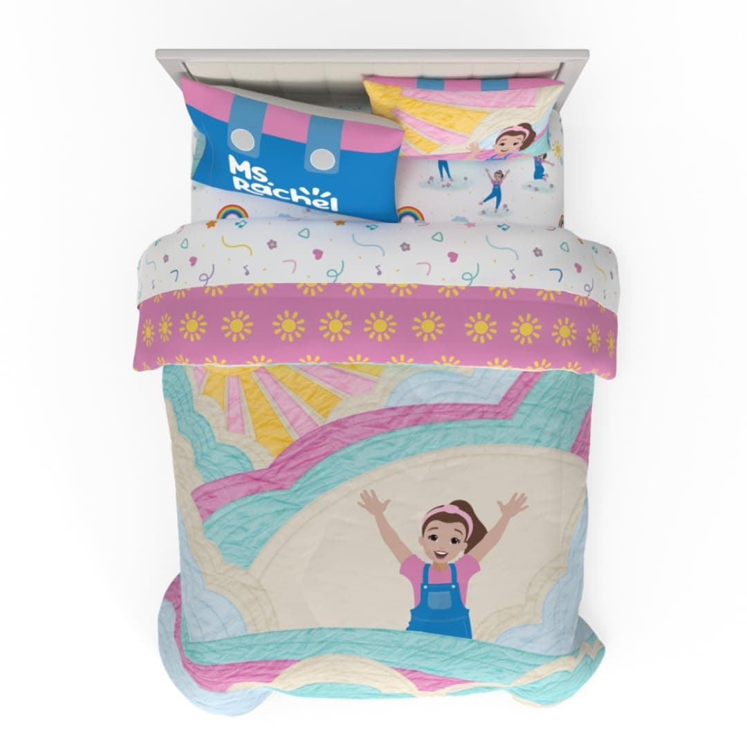 FrancoDuvet Cover Set, Microfibre, Ms. Rachel, 5 Piece Full Size