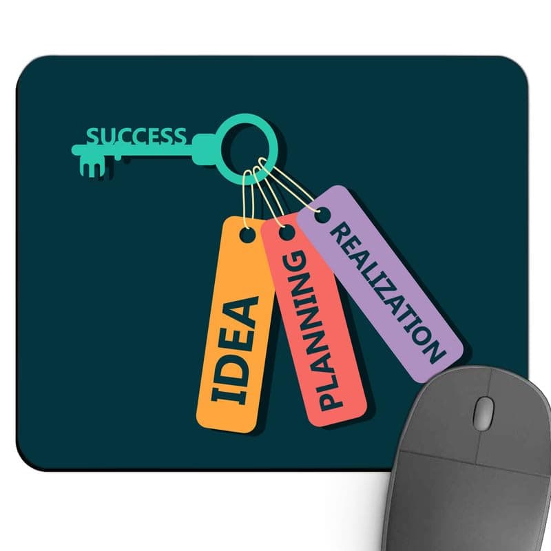 Getexciting Mouse Pad for Pc/Computer, Laptop, Office, Home, Gaimers, Students, Table Rubber Base Mat Finish for Smooth Handaling (Success)