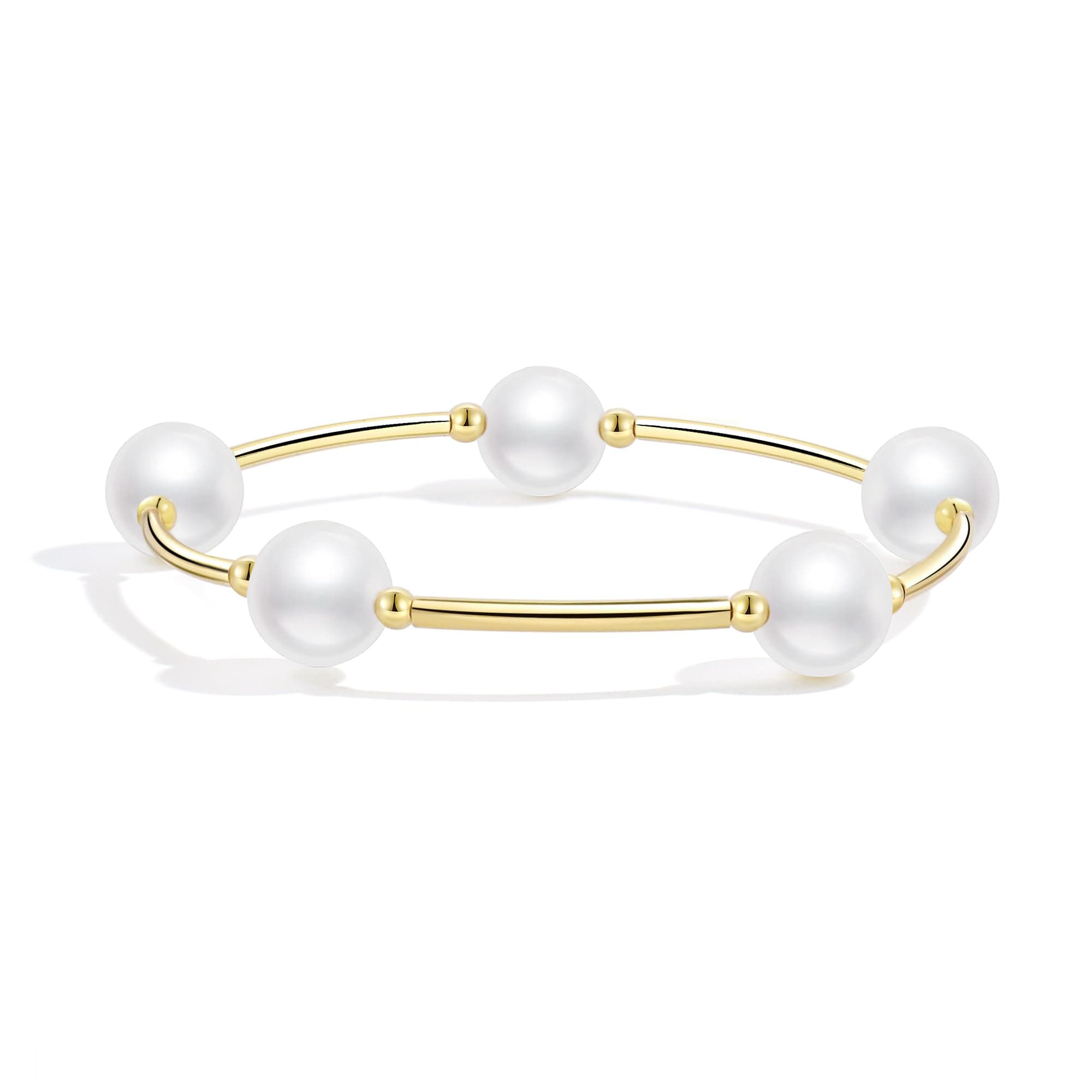 SKENUDYPearls Blessing Bracelets For Women Handmade Elegant Crystal 12mm lucky Pearls Blessing Bracelet For Women