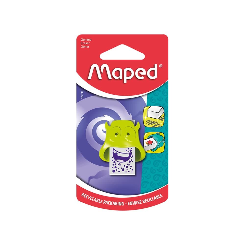 Maped Monster Sleeved Eraser (Assorted Colours)