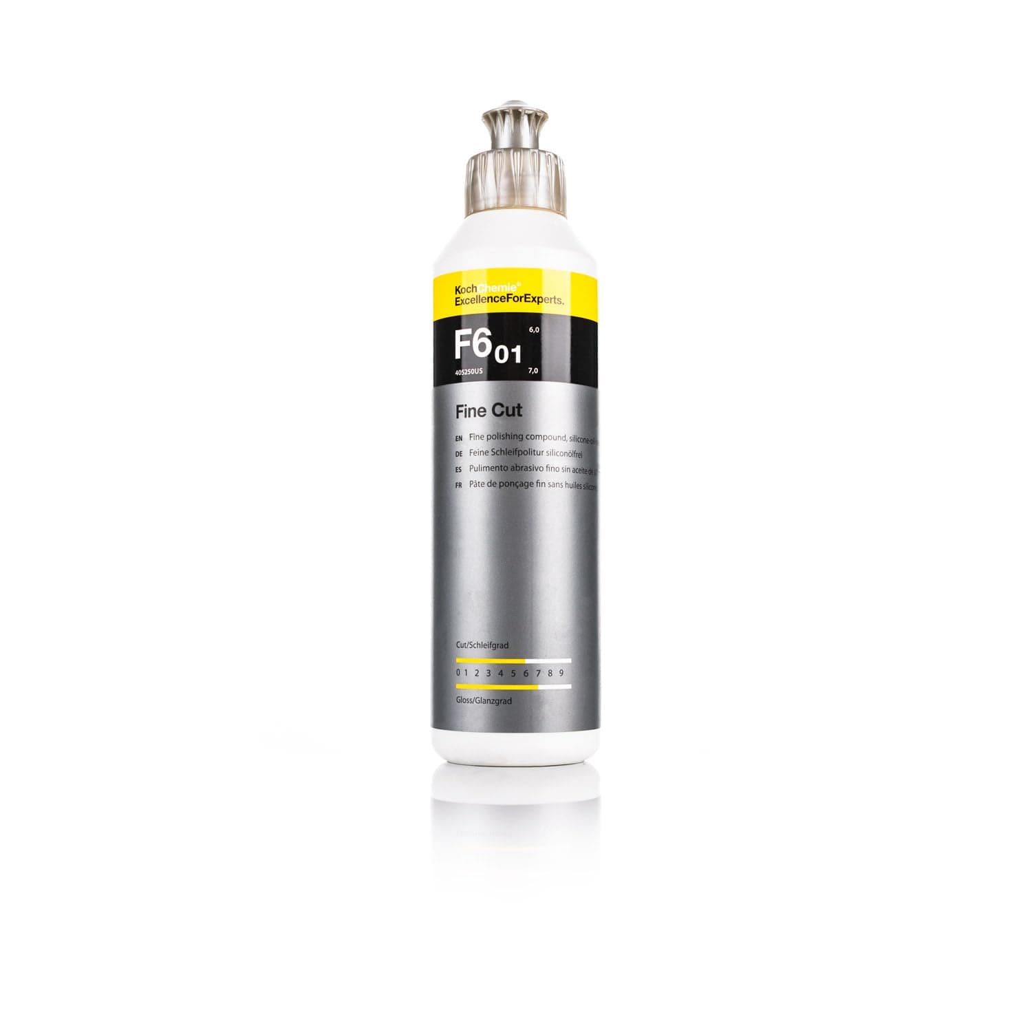Fine Cut Polishing Compound - Silicone-Oil-Free; Designed for All Paint Types; for Removing Medium to Heavy Defects, Scratches, and Sanding Marks Up to 2500 Grade (250 milliliters)