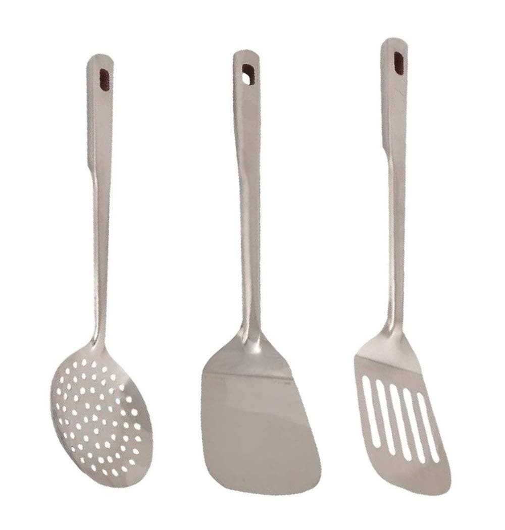 Vessel Crew Stainless Steel Cooking Serving Pony, Dosa Palta and Egg Palta Spoon Set