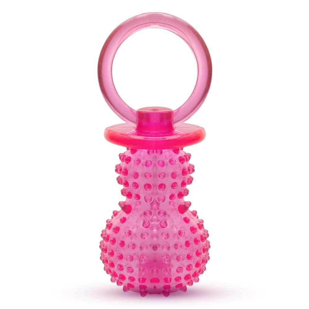 CW-0087 Dog Squeaky Toy, Durable TPR Dog Toy with Massage Particles, Pink