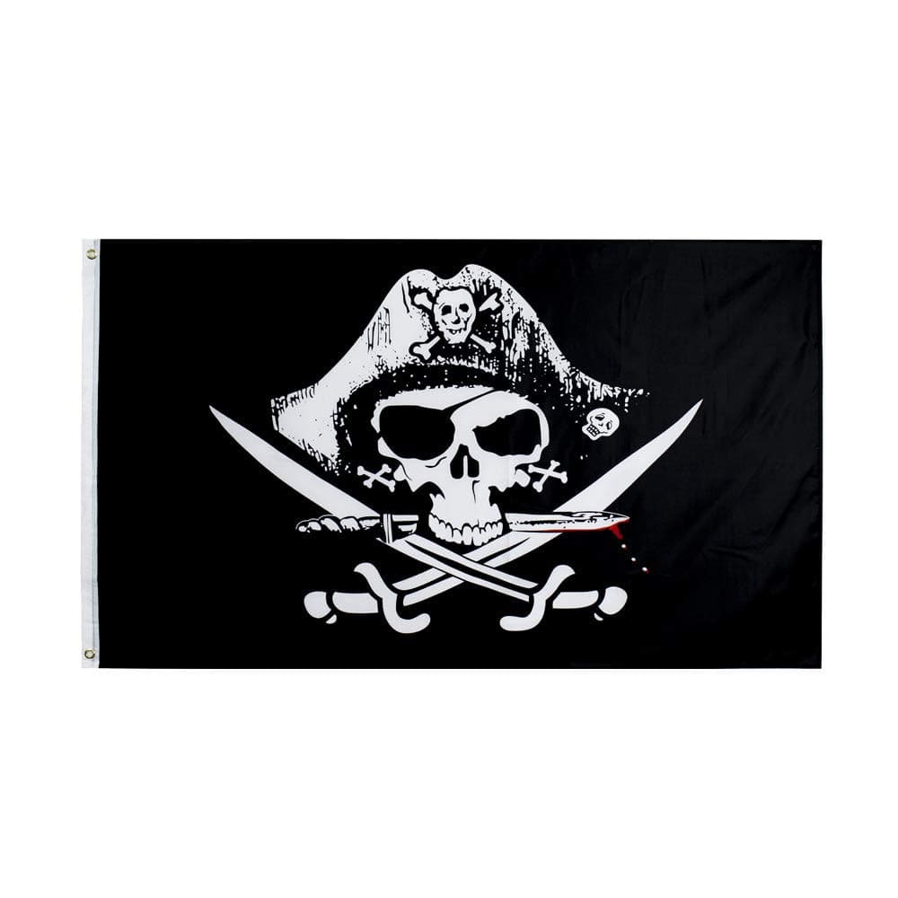 FLAGLINK Dead Man's Chest Flag - Jolly Roger Pirate Banner 3x5