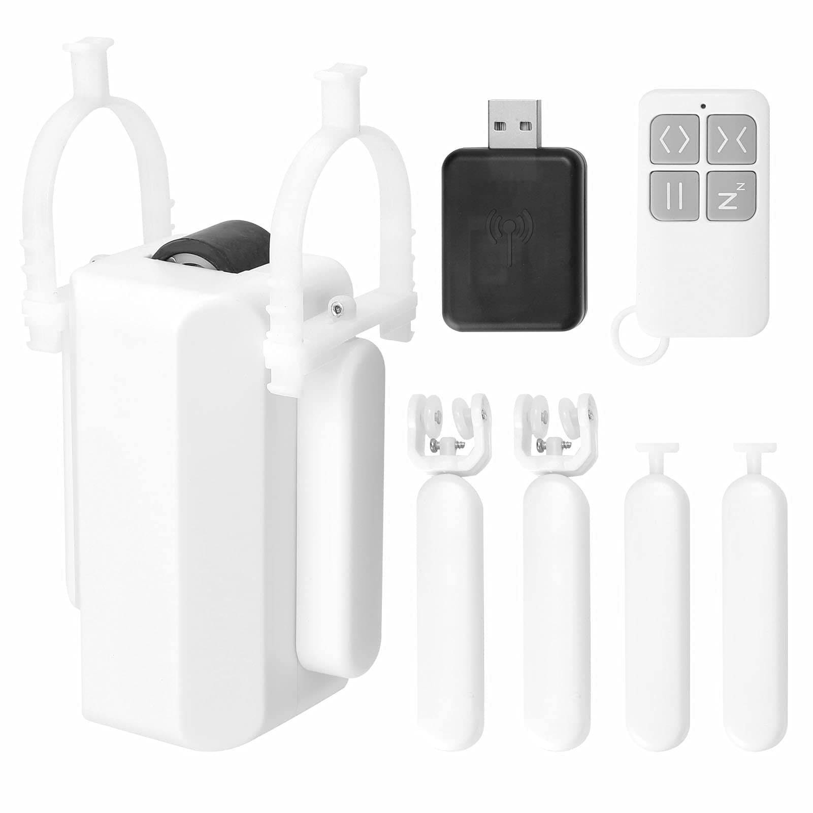 Curtain Motor,M027 Tuya WiFi Smart Curtain Motor Remote Controller Electric Curtain Motors Voice Control Switch APP Control for U-Track/I-Track/Roman Rod Compatible with Alexa Google Home