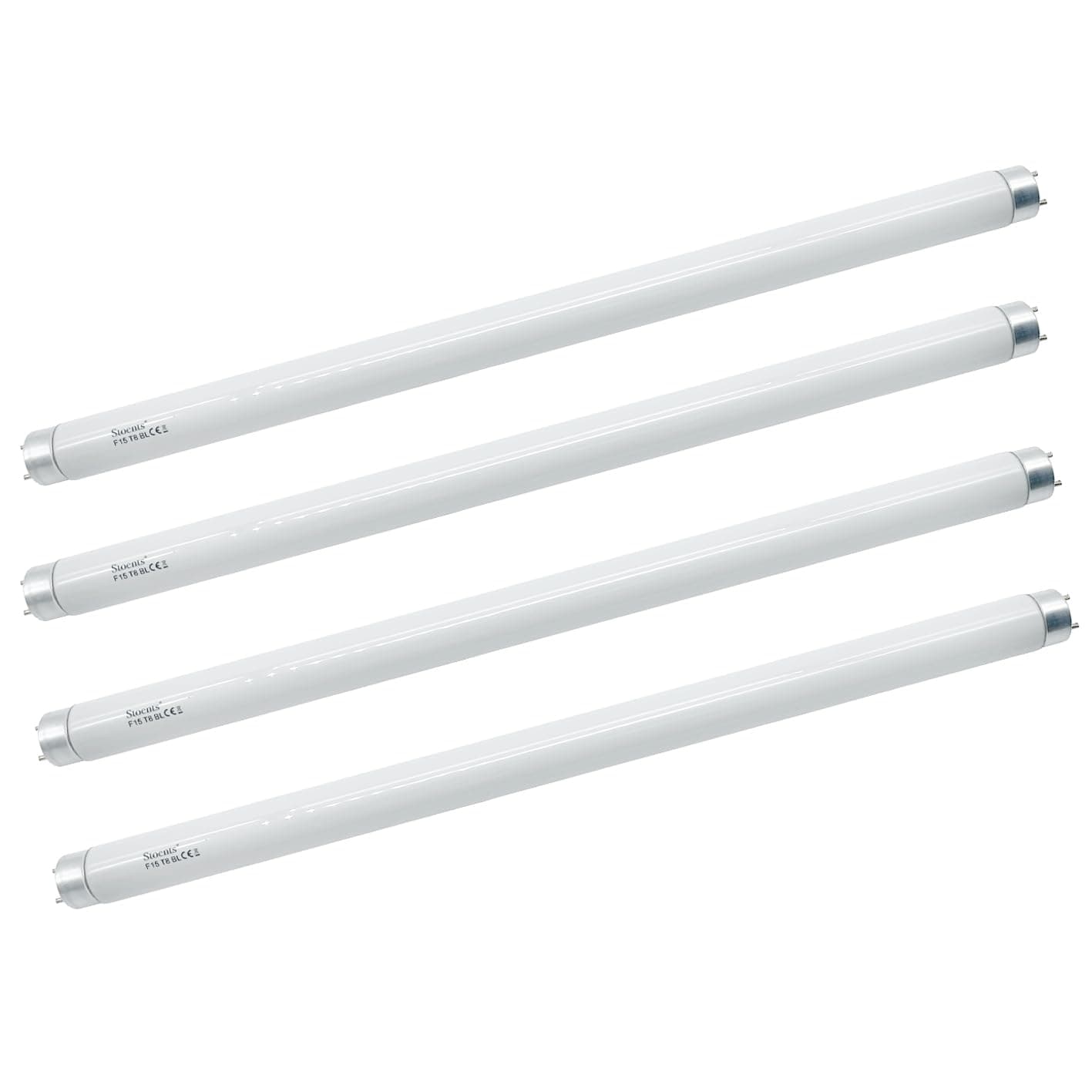 4 x 15W 15 Watt 18 Inch 18" T8 Bug Zapper Insect Attracting Lamp UVA Replacement Tube Bulbs for 30W Electric Fly Killer Incl Starters