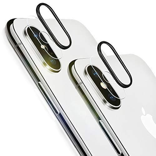 Sameriver iPhone Xs Max/Xs Camera Lens Protector, 2PACK Camera Lens Tempered Glass Screen Protector Film and 2pcs Lens Protective Ring Compatible for Apple iPhone Xs Max/XS