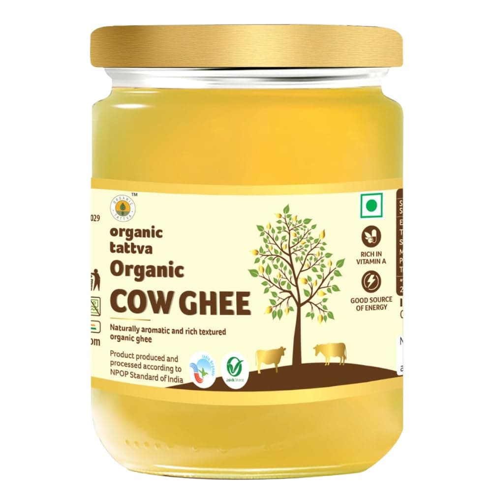 Ghee 500ml | Organic Cow Ghee | Desi Ghee Rich in Vitamin A | Ghee Jar for Everyday Cooking & Grocery Use