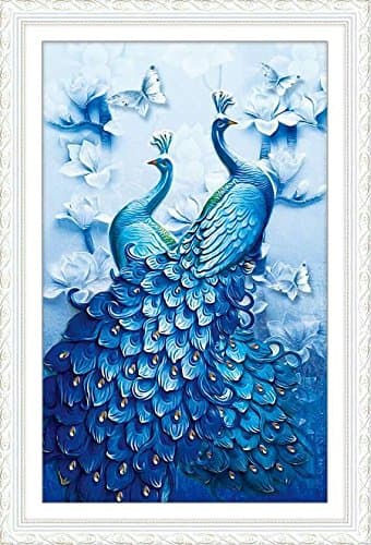 Starlit DIY 3D Diamond Painting Rhinestone Embroidery Kit Mosaic Painting (72069 Peacock Dance)