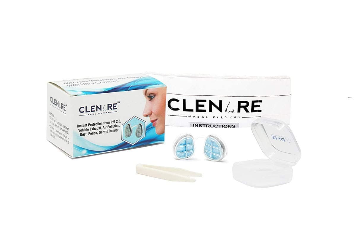 CLENARE Large Round Invisible Body Nasal Filter for Defense Against Air Pollution, Dust, Pollen and Allergies
