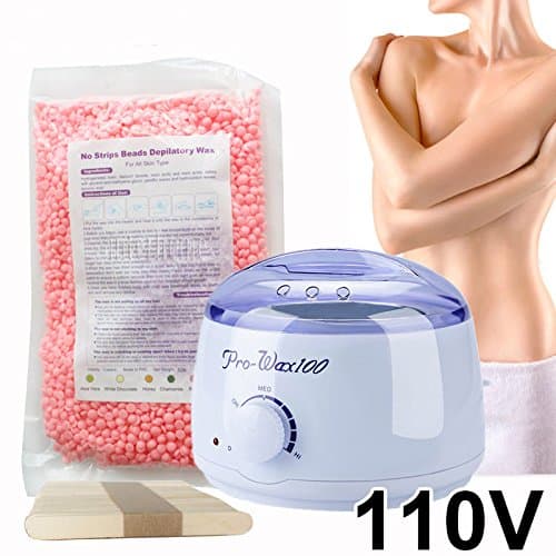 Paraffin Heater with Incense Hard Wax Bean Beauty Salon Depilatory Machine Hair Remover Wax Beads Smooth Skin Painless (Aloe Vera)