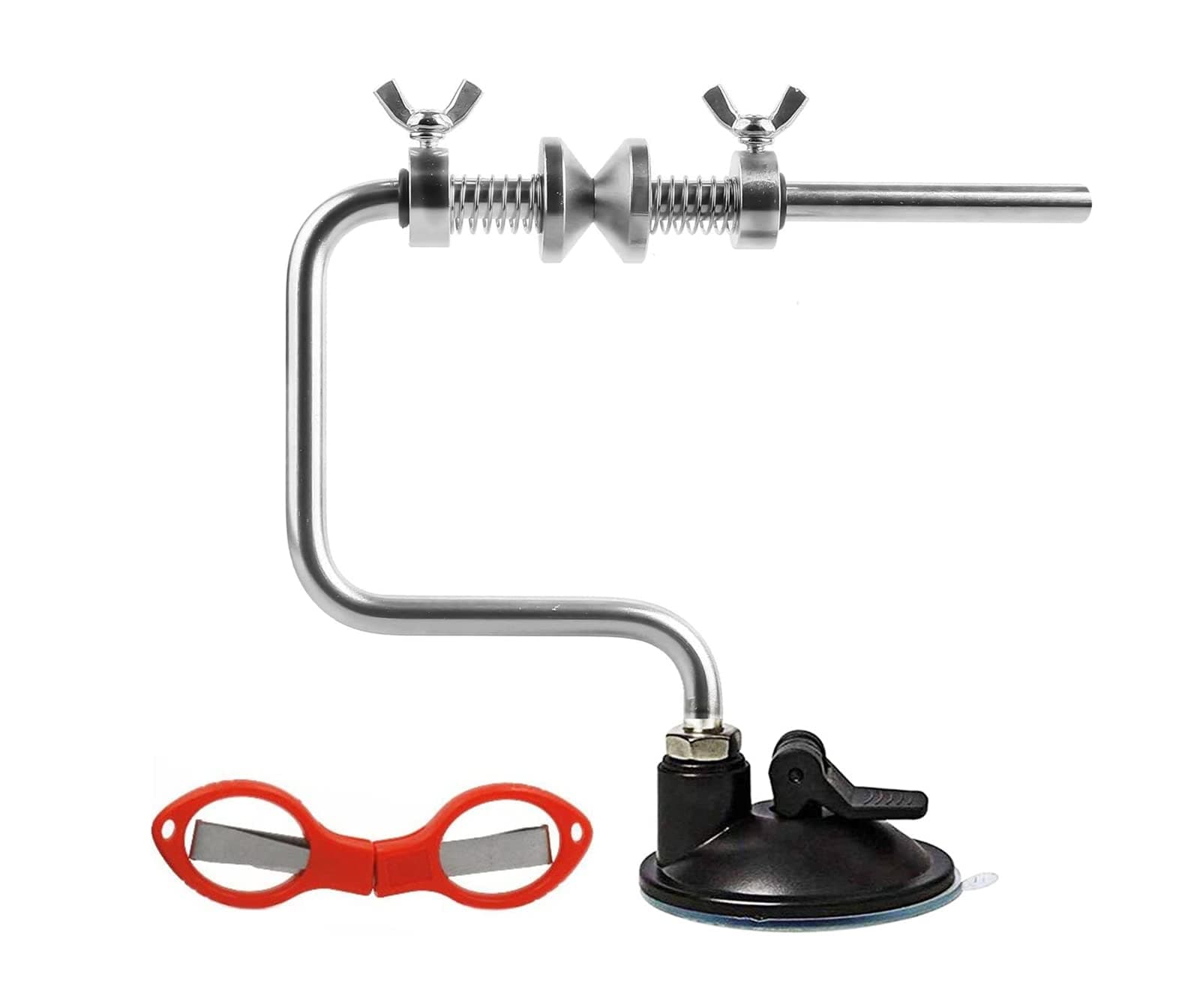 Fishing Line Spooler/Aluminum Portable Fishing Line Winder Reel Spool Spooler System and Foldable Fishing Braided Line Scissors Combo