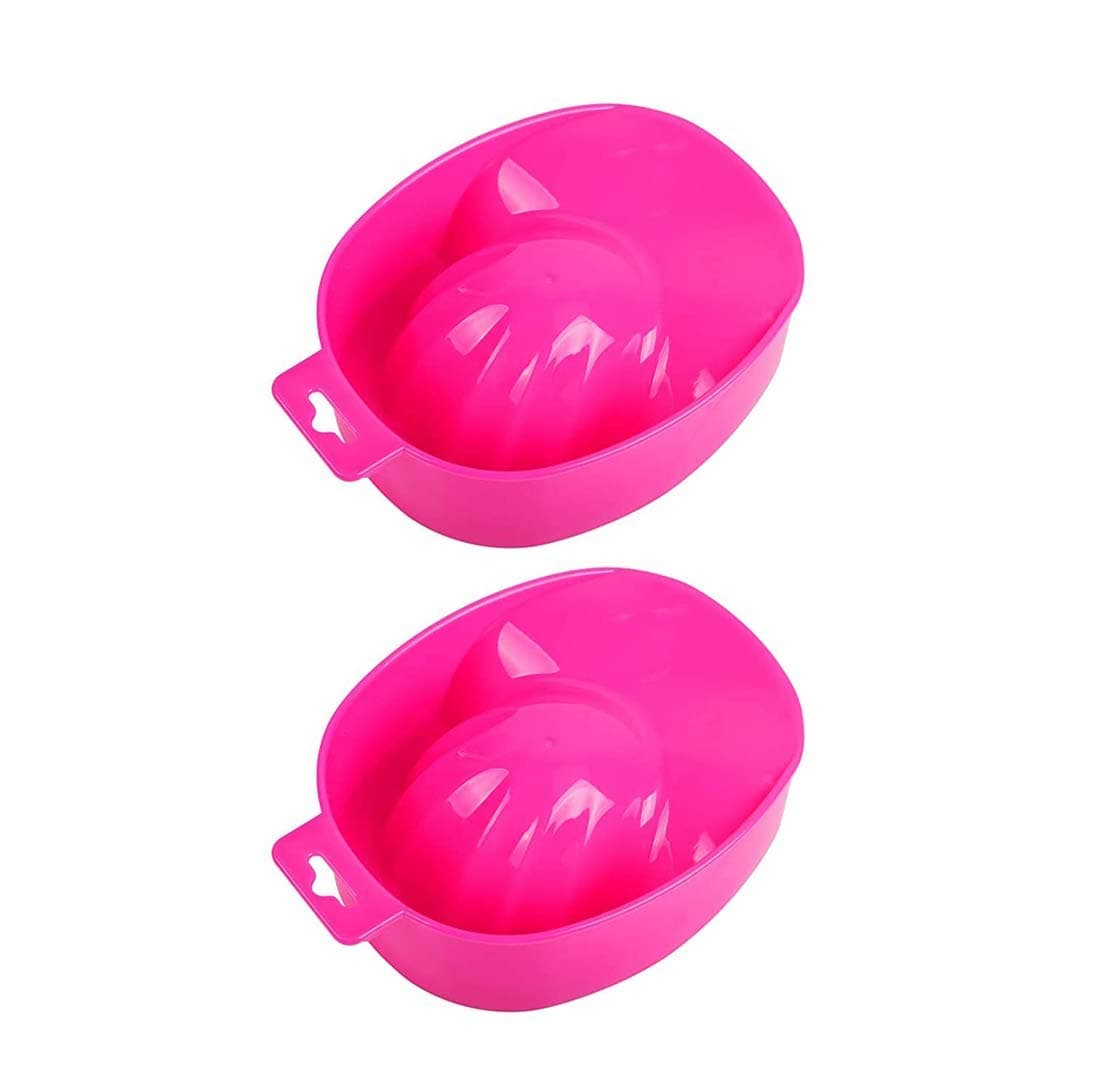 Manicure Bowl, DELFINO Nail Soaking Tray Bowl Nail Art Polish Remove Wash Manicure Spa Tool for Art, Polishing, Remover, Treatment - Manicure Spa Tool (2 Pcs)