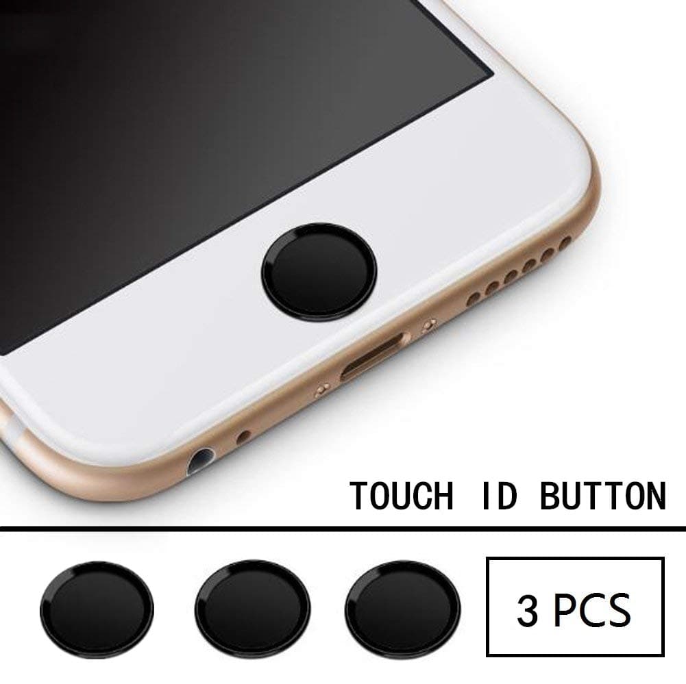 Home Button Sticker Ultra Slim Fingerprint Support Touch ID Metal (3Pack)