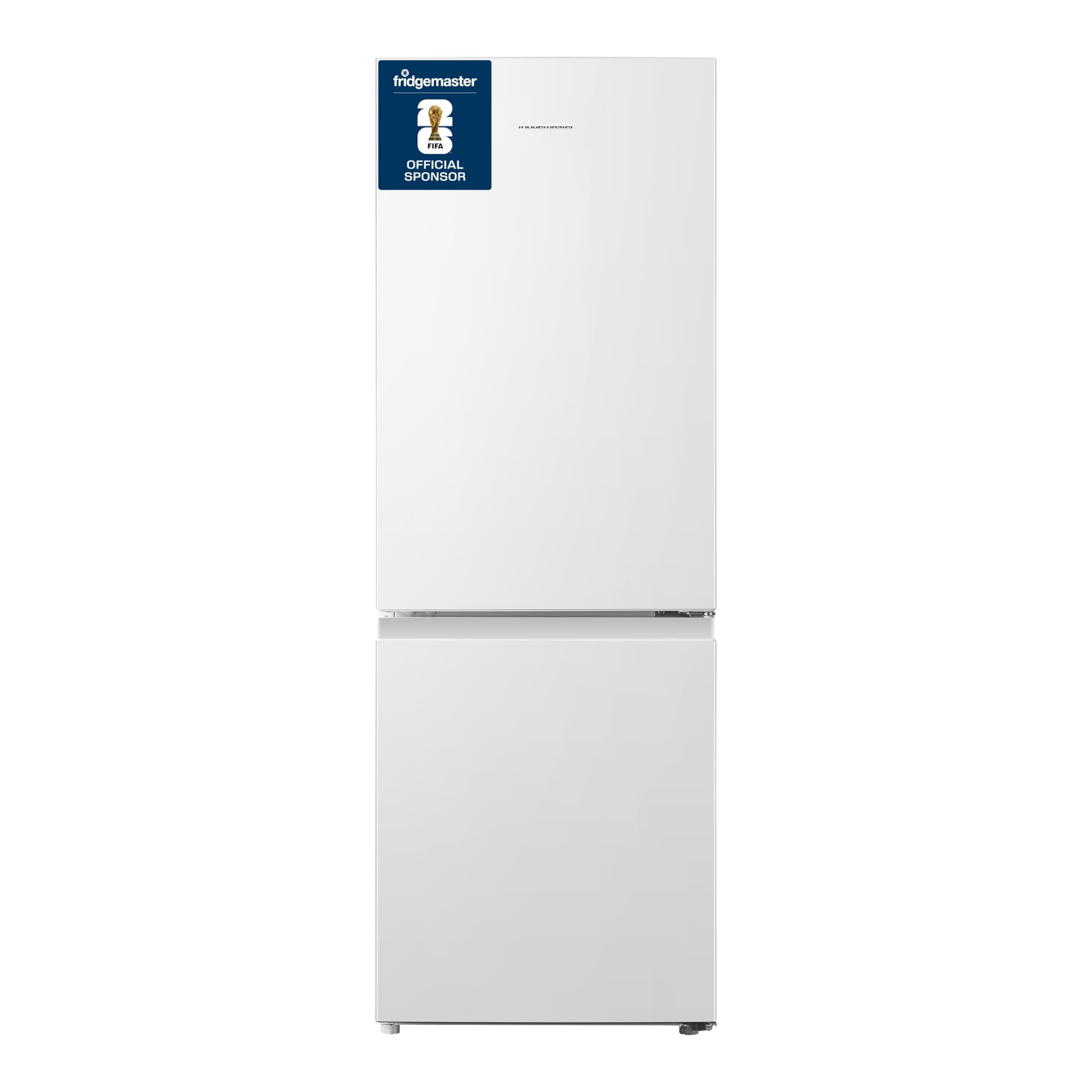 Fridgemaster MC50175A 50cm Freestanding 60/40 Fridge Freezer - 175-litre capacity with Crisper box - Reversible Door - LED Lighting- 4 Star Freezer Rating - White - E Rated
