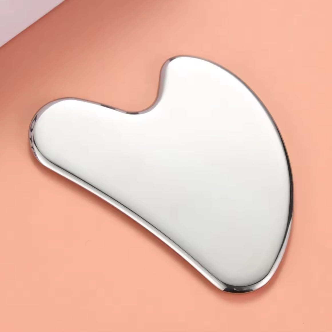 Inuvik® Premium Stainless Steel Metal Gua Sha Facial Tool. Firm Face Muscles,Reduce Puffiness,Tension,Helps Lymphatic Drainage. Guasha Beauty Tool For Body Neck Eyes(Heart Shape)(SS GUA SHA 85 GRM)