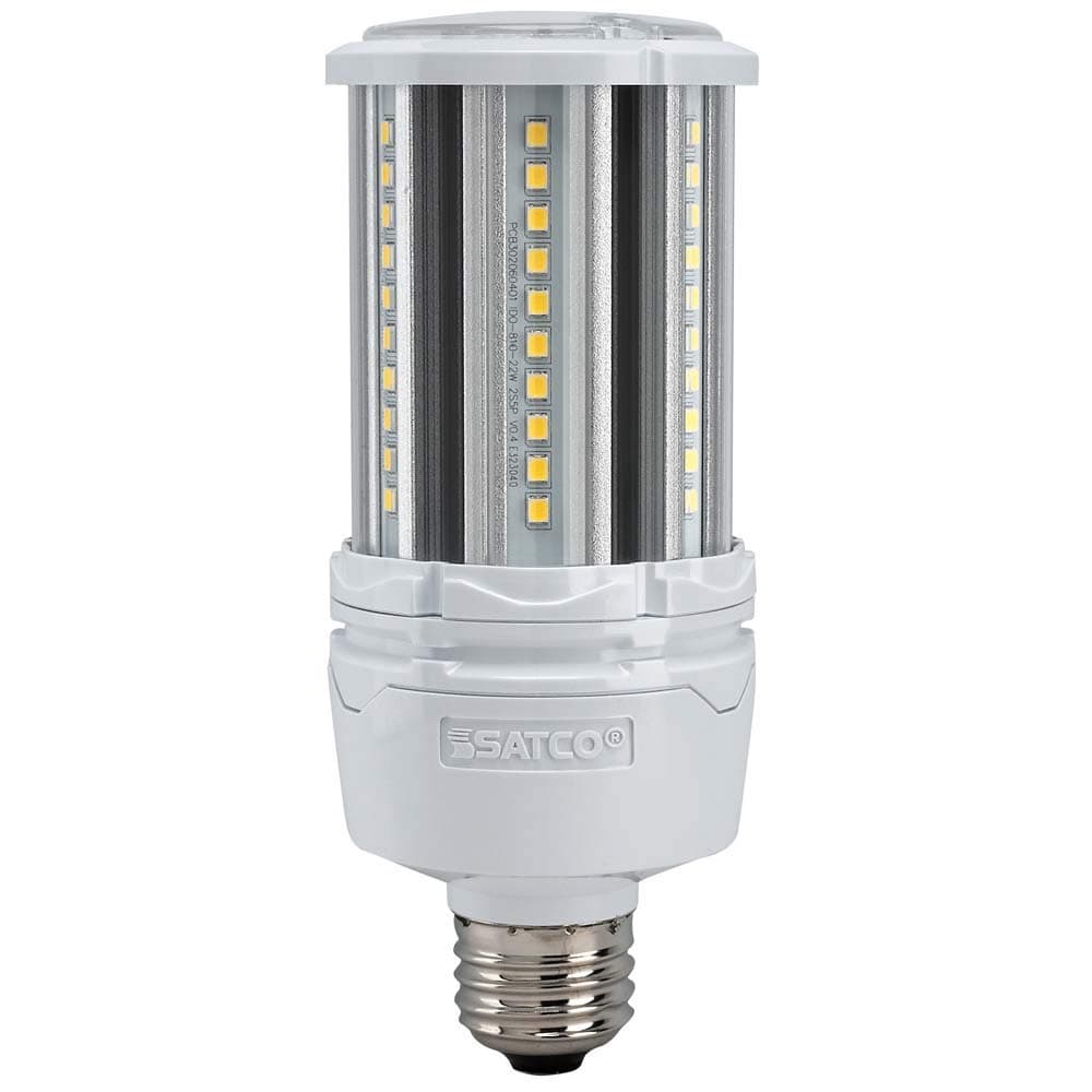 Satco S39391 Hi-Pro Omni-Directional High-Lumen LED Corncob Lamp, HID-Replacement, Industrial and Commercial Application, 100-277V, 5000K, 22 Watts