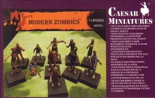 Modern Zombies - 1/72 Plastic Figures by Caesar Miniatures