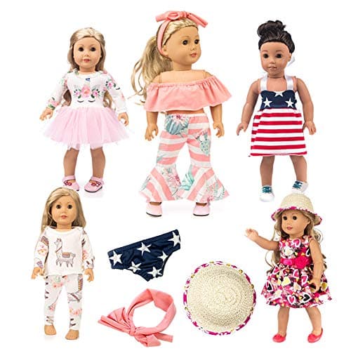 American Girl Doll Accessories and Clothes Unicorn American Girl Doll Clothes Christmas American Girl Doll Outfit Sets 18 Inch american girl clothes My Life Doll Clothes Journey Girls Accessories 10pc