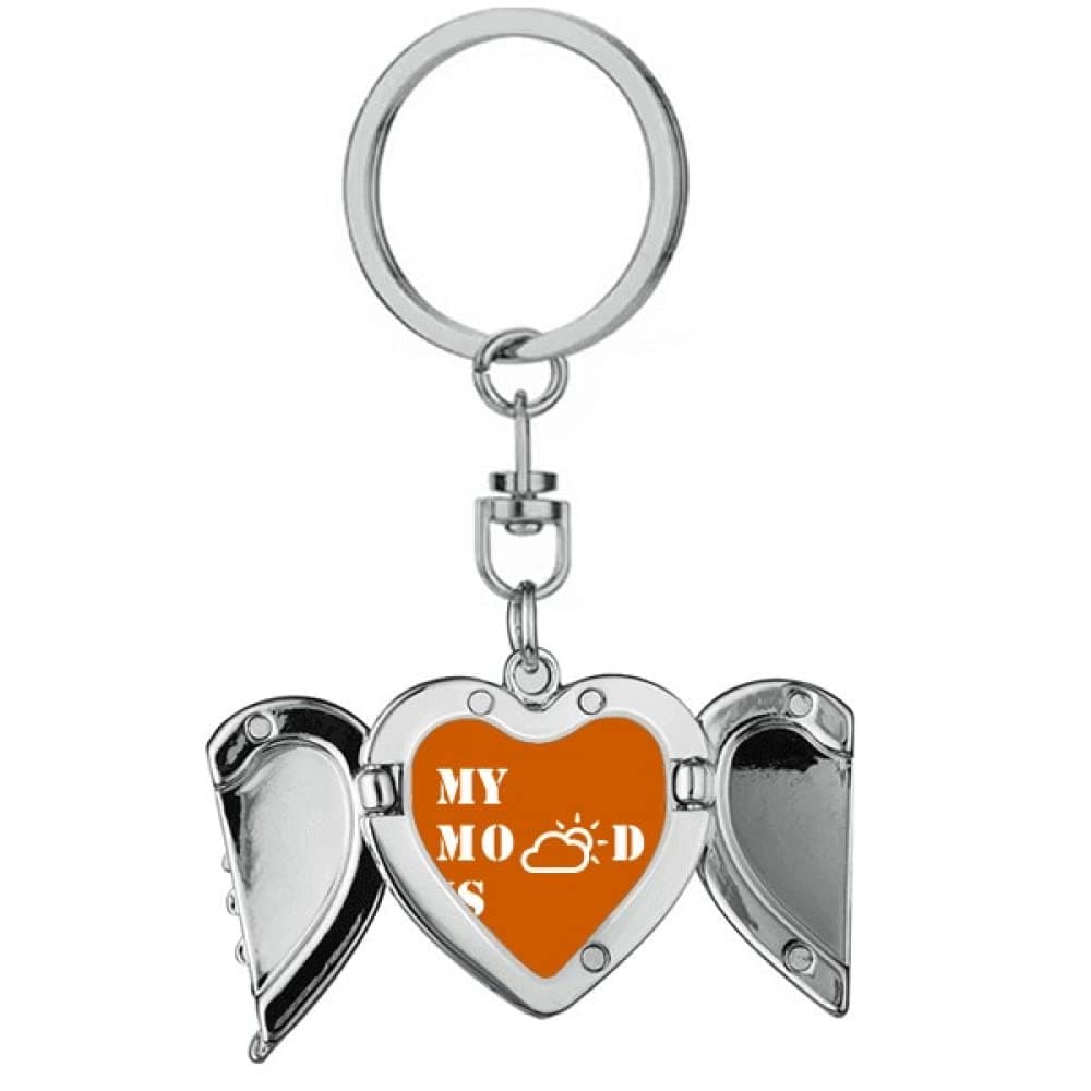 General Mood Cloud Weather Heart Angel Wing Key Chain Holder