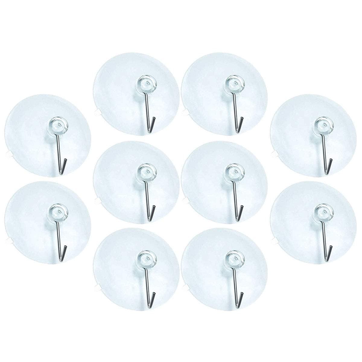 Aroma trees - Large 75mm Suction Cup with Metal Hooks, Holds Up to 30lbs (Large - 10 Packs)
