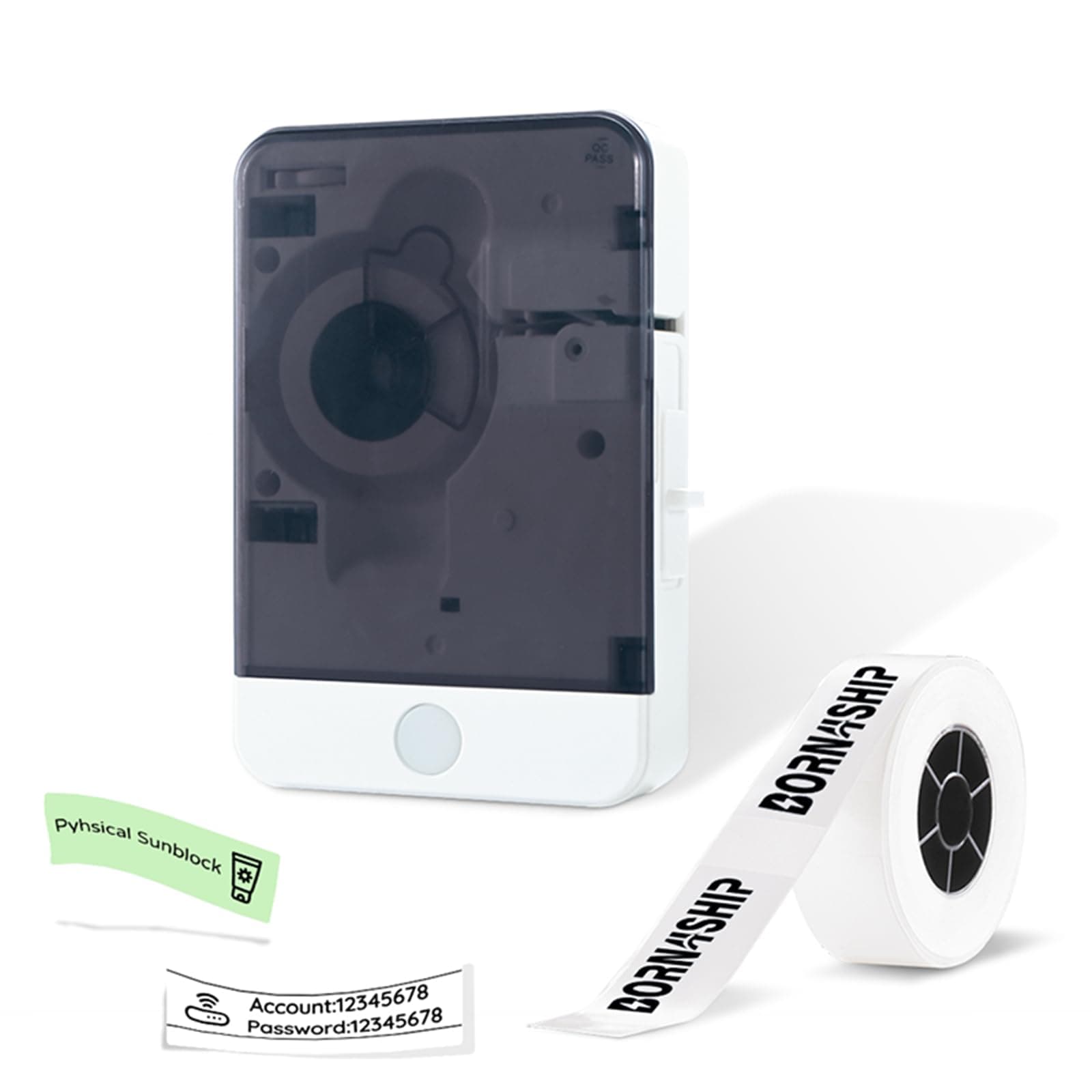 Label Maker Machine with Tape - HP6-C Bluetooth Label Printer, Portable Thermal Label Maker, Mini Sticker Label Maker with Multiple Templates for Organizing Storage Office Home School, White