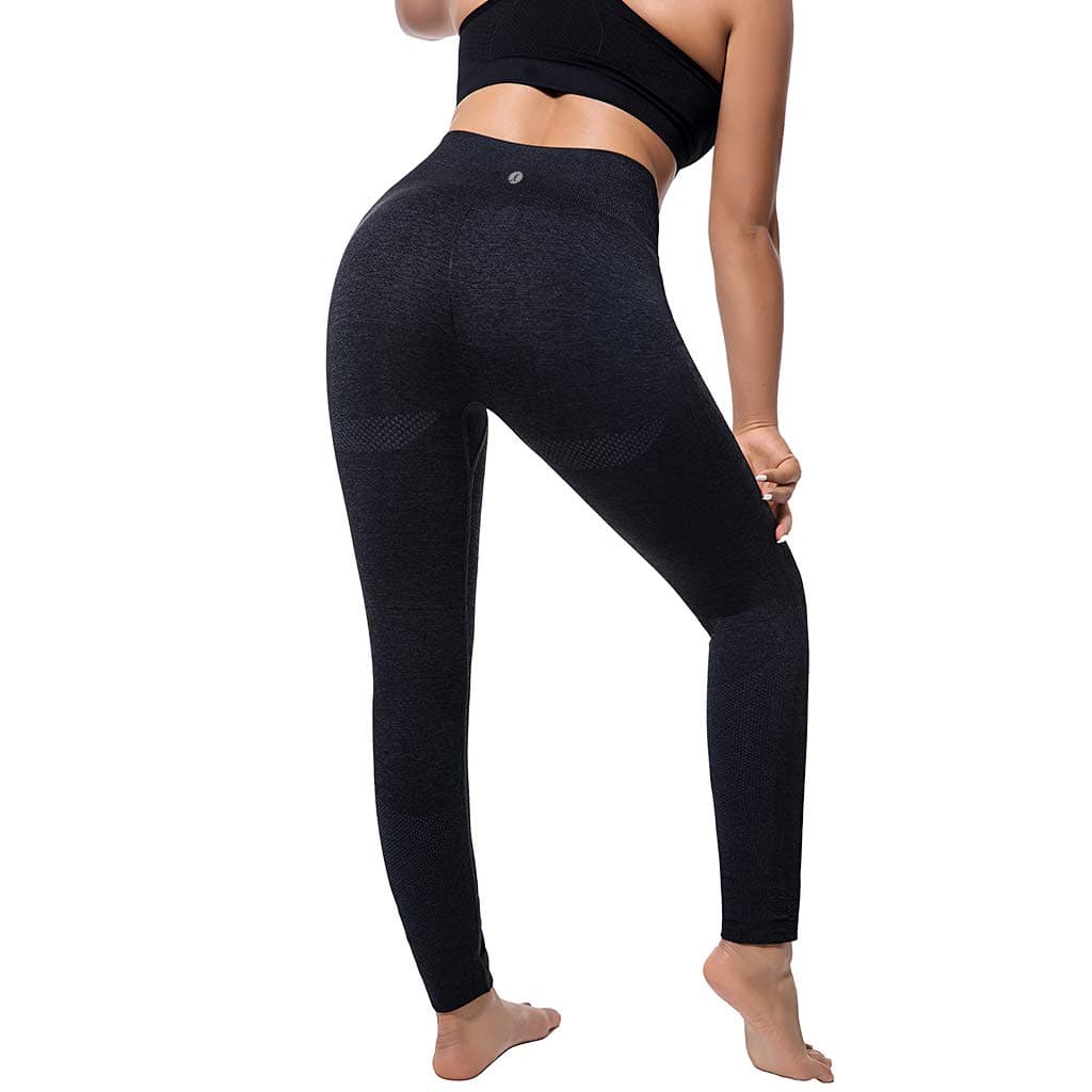 Leoyee Seamless Gym Leggings Power Stretch High Waisted Yoga Pants for Women Running Workout Tights Leggings