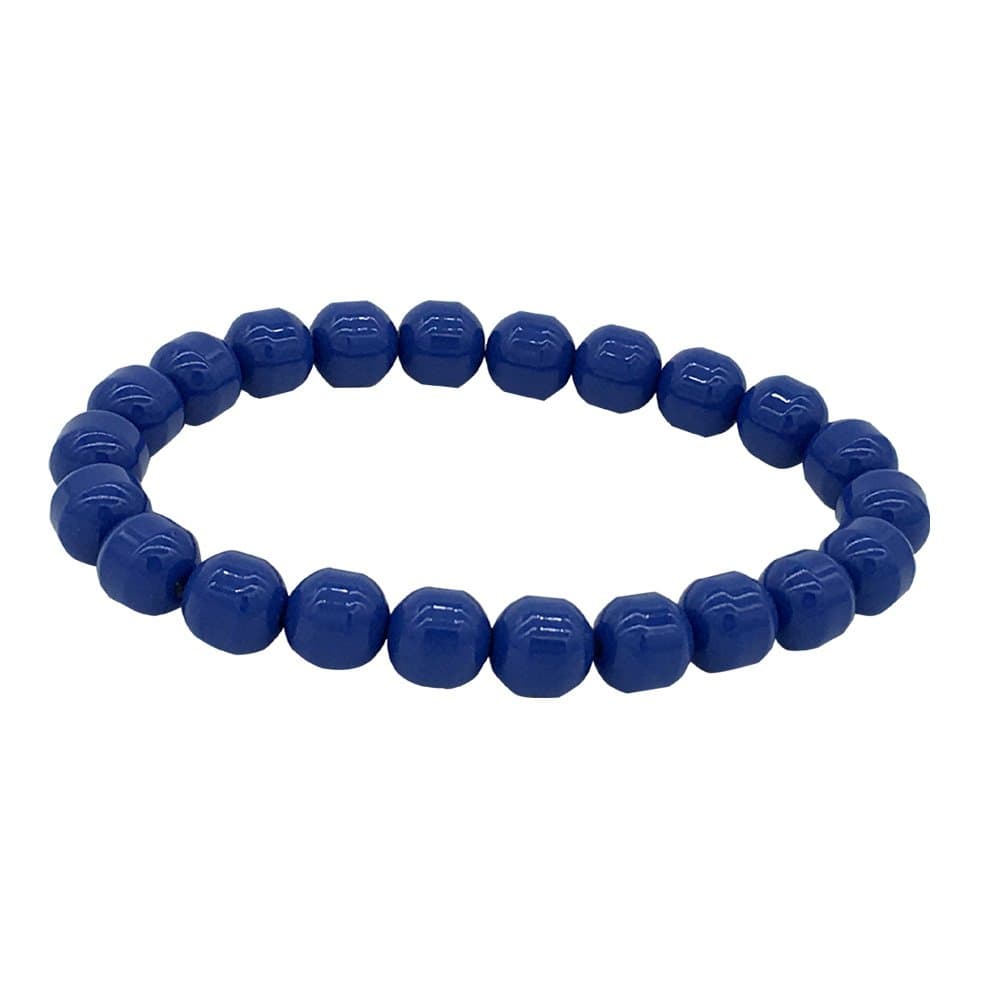Power IONICS Blue Tourmaline Bracelet Blue Beads Bracelet Power Balance Bracelet Health Stretch(Blue)
