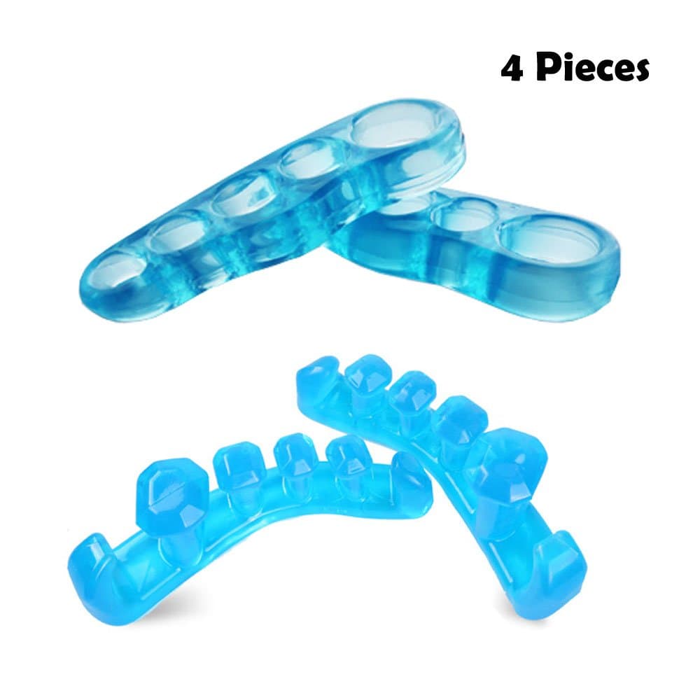 Gel Toe Separators & Toe Spreader (4 Pcs) -Toe Stretchers Pain Relief for Bunion Alleviating Pain After Yoga and Sports Activities