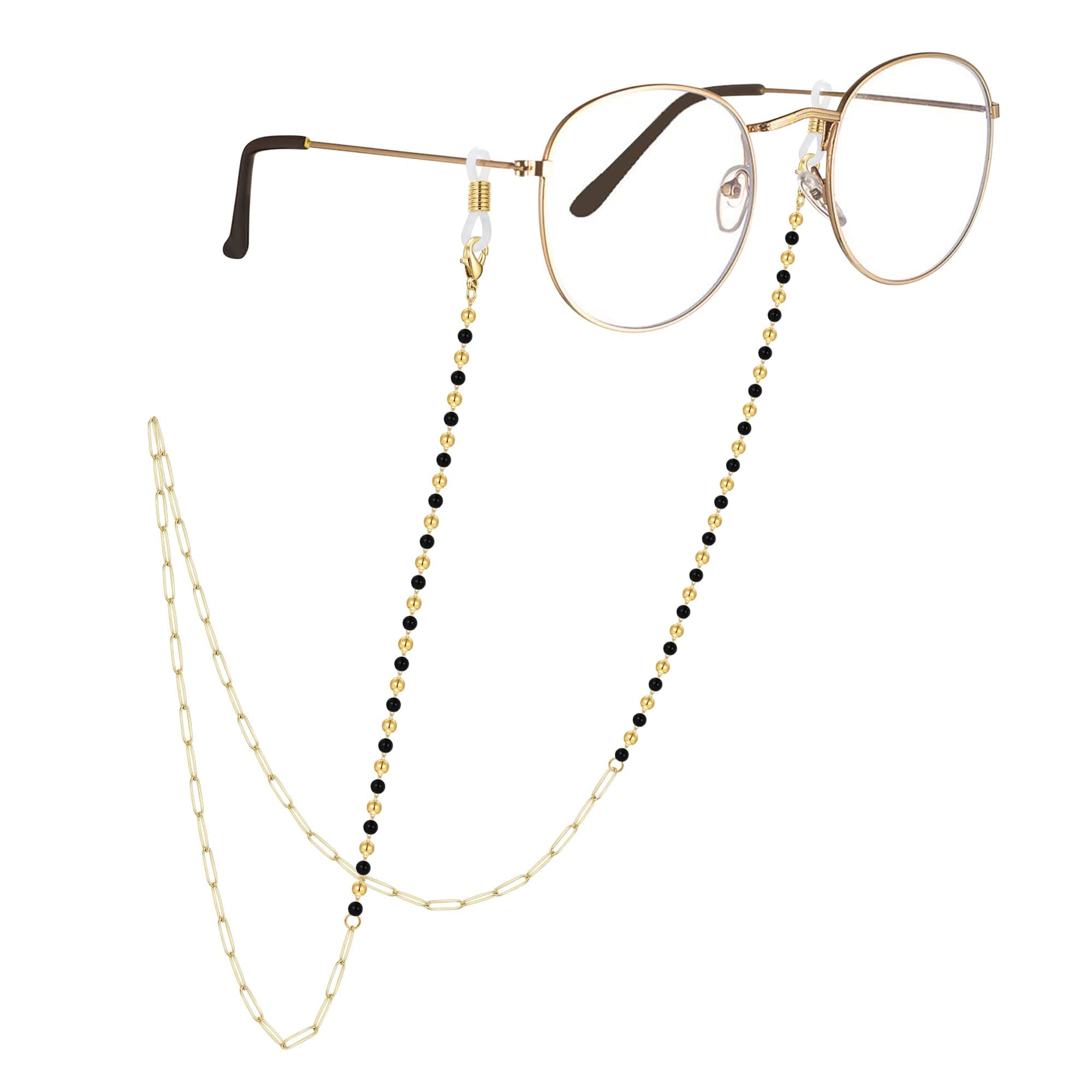AllenCOCO Glasses Chain, Eyeglass Strap For Women Sunglasses - 14K Gold Eyeglasses Chain, Eye Glasses Holders Around Neck