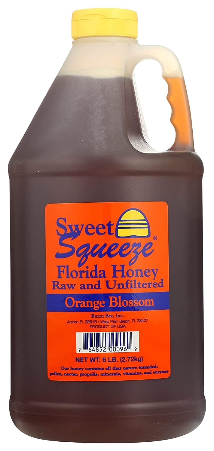 Buzzn Bee Raw Florida Honey - Unpasteurized and Unfiltered (Orange Blossom, 6 Pound (Pack of 1))