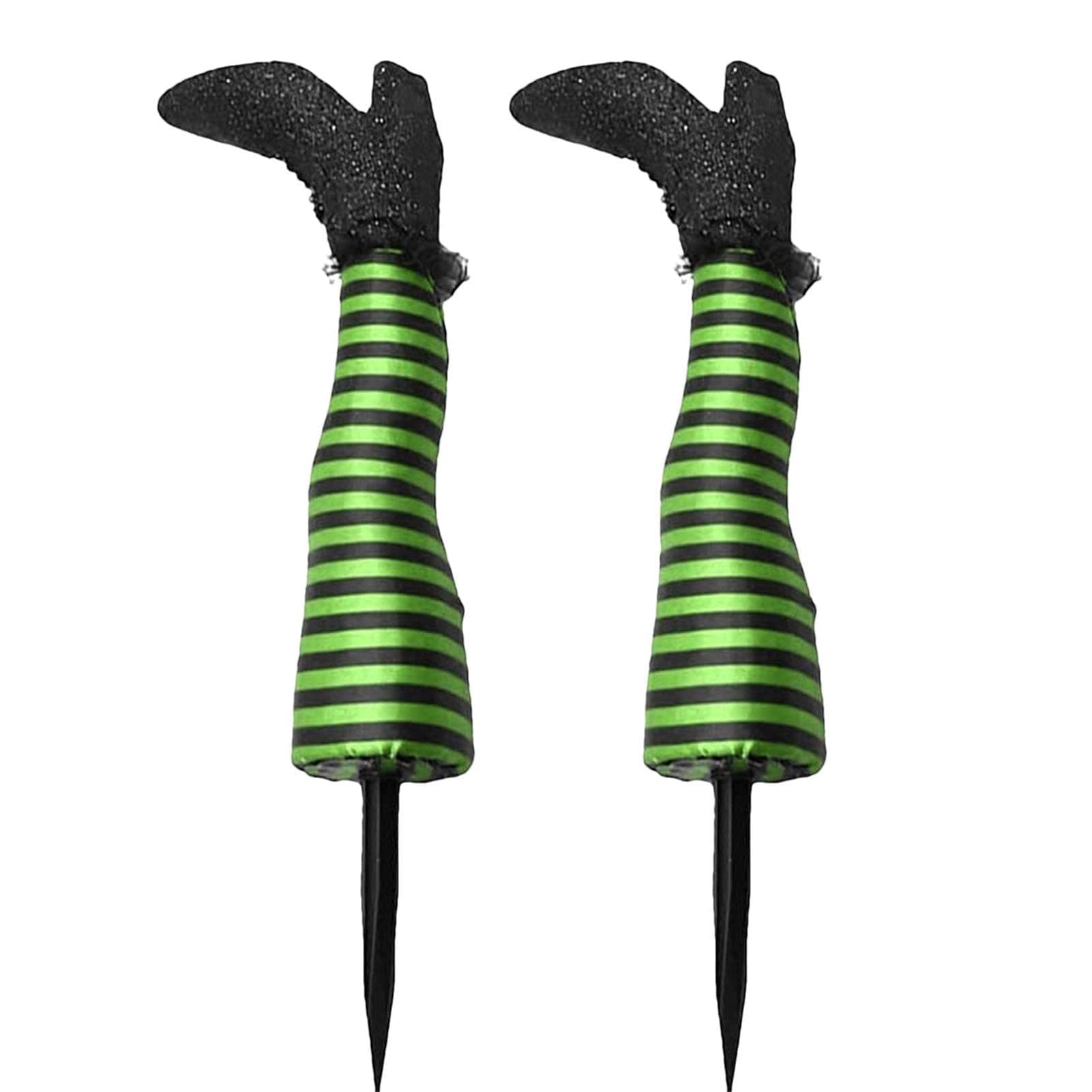 Wicked Witch Leg Stakes, Funny Witches Feet with Stakes, Funny Witches Feet Yard Decorations Party Supplies for Patio Garden Outdoor Indoor Clomuzi