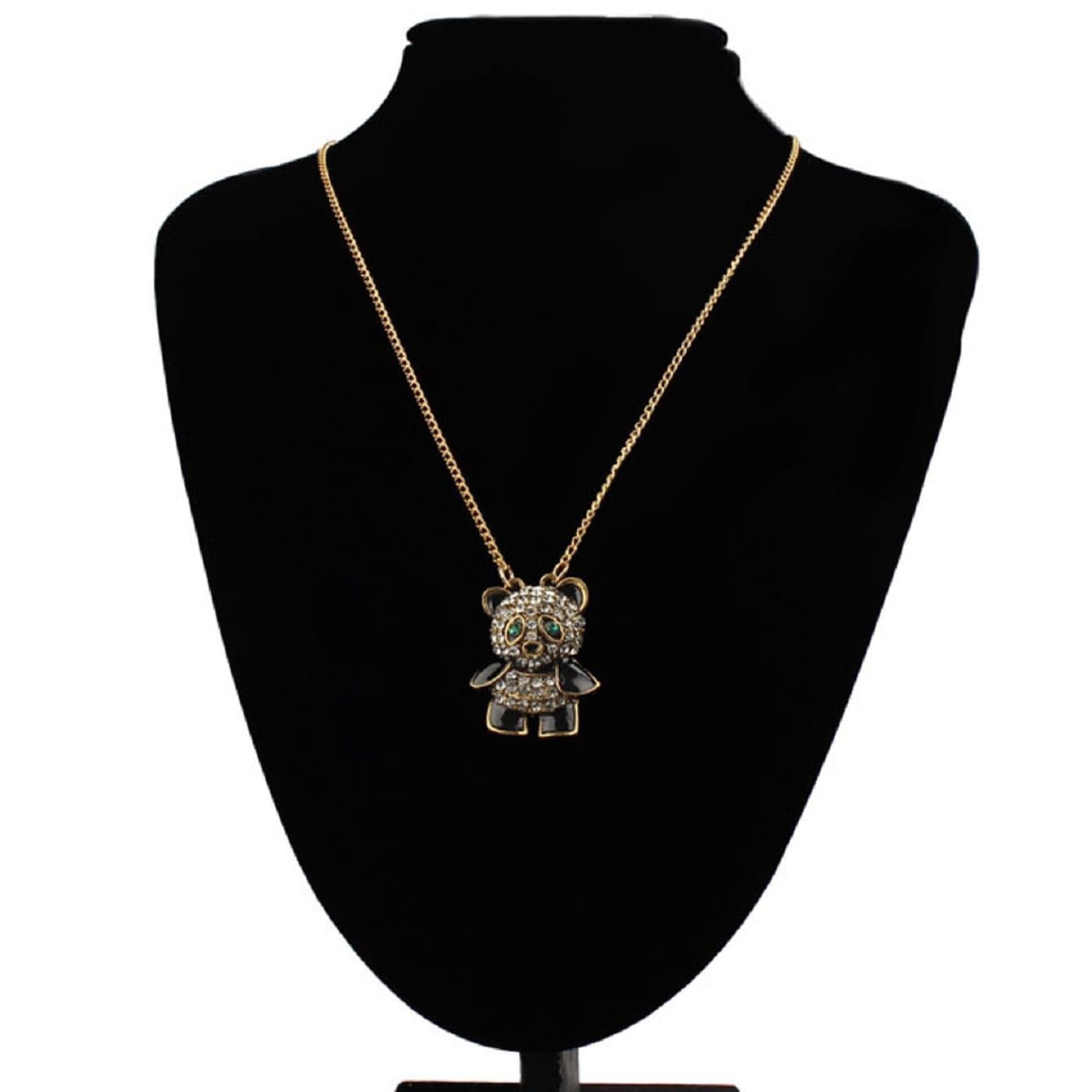 Sannnysis Panda Pendant Sweater Chain Necklace