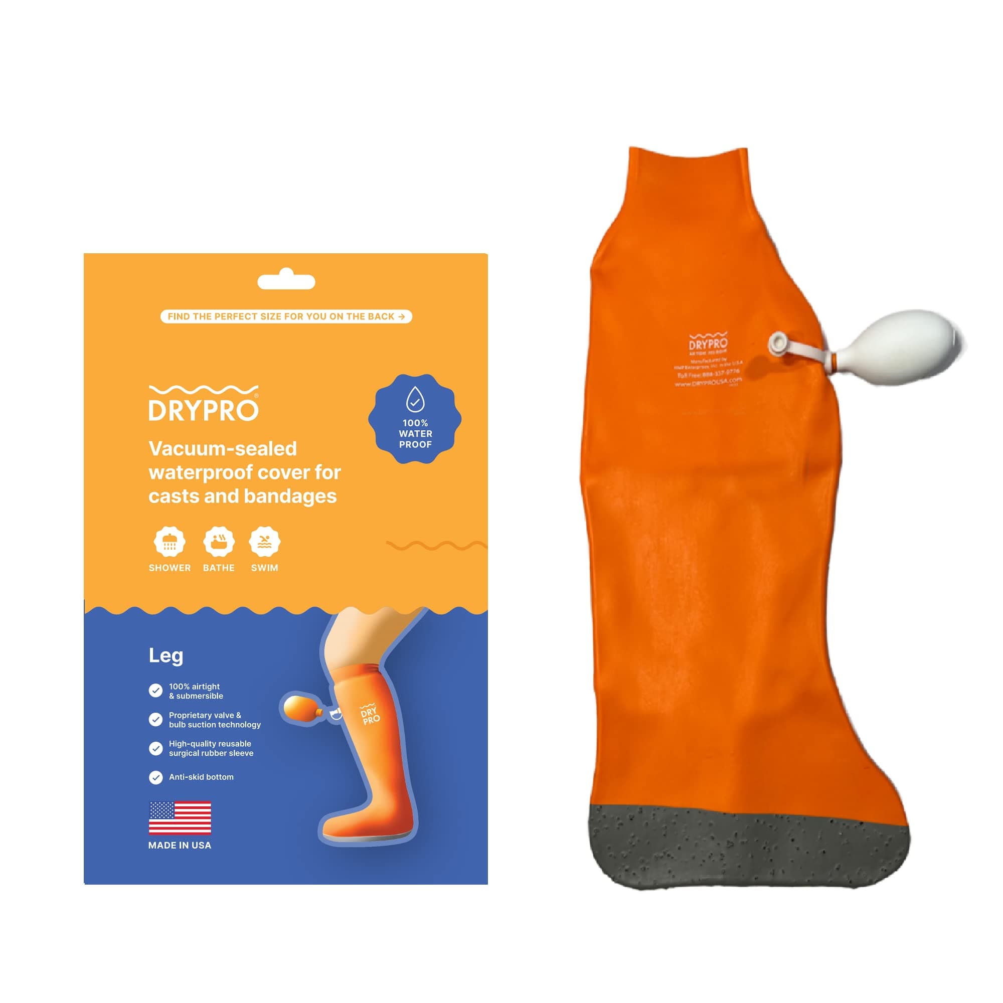 Drycorp Cast and Wound Cover, Full Leg, X-small