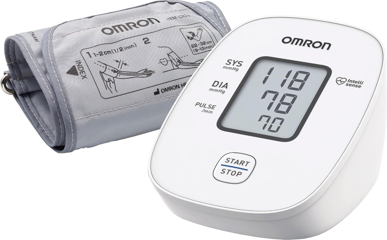 OMRON M2 Automatic Blood Pressure Monitor Upper Arm, Hypertension Irregular Heartbeat Home BP Machine 30 memories, Clinically Validated Compatible with Small Kids-Adults Large Cuffs, 5 Year Guarantee