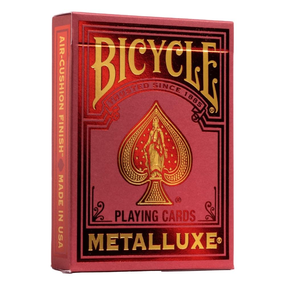Bicycle Metalluxe Red Playing Cards - Premium Metal Foil Finish - Poker Size