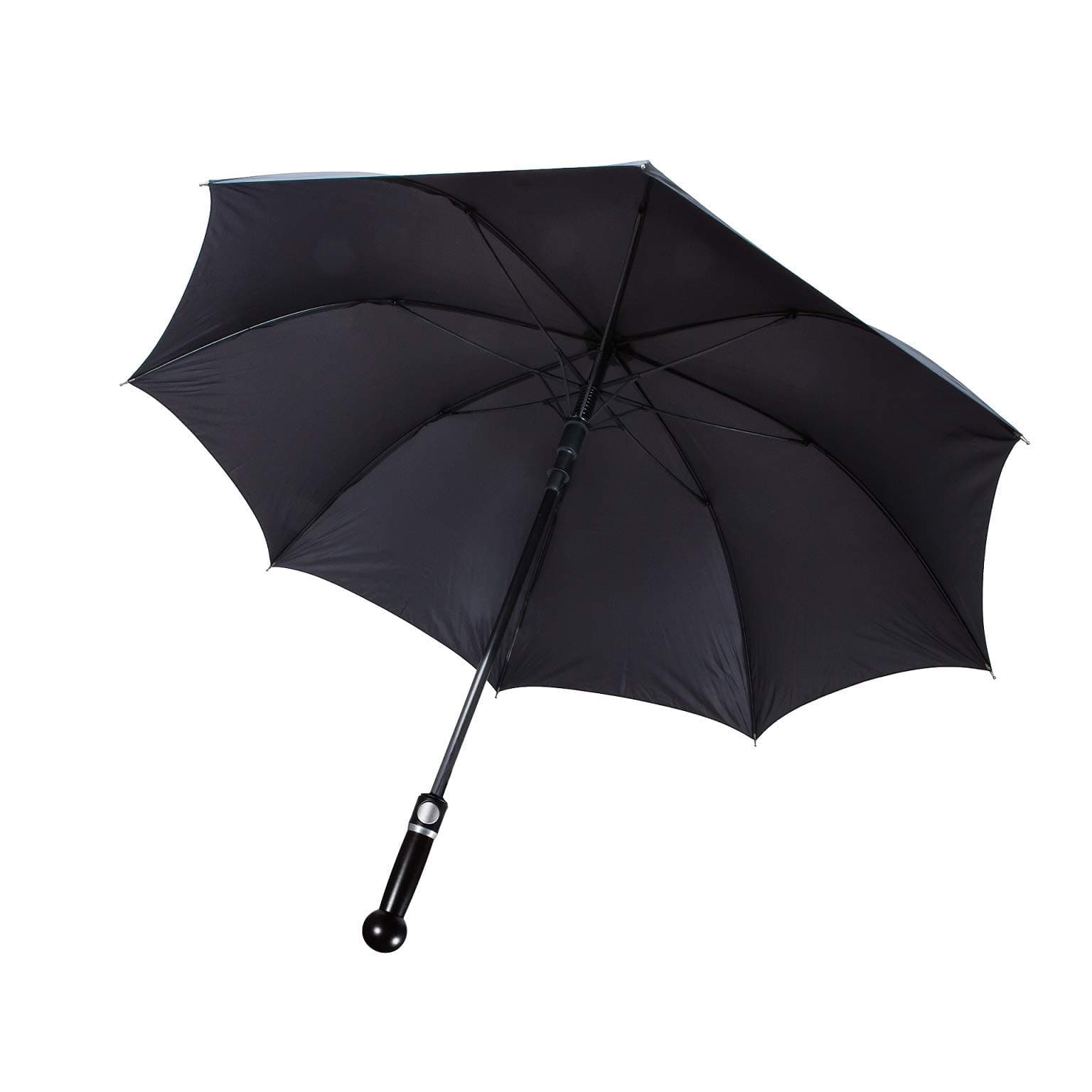Safety umbrella short "City-Safe" (78 cm, knob in beautiful walnut). Unbreakable umbrella for self-defense. Legally legal and highly effective self-defense aid that makes you safer on the move.