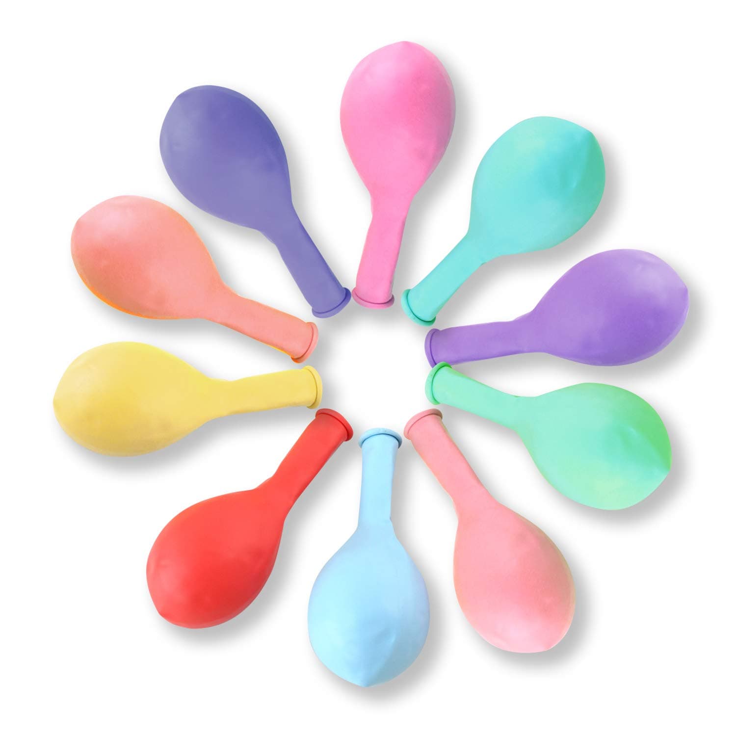 100 PCS Pastel Latex Balloons 12 Inches Large Big Round Macaron Candy Colored Rainbow Assorted Color Biodegradable Bulk Helium Gas or Air Inflated for Kids Birthday Party Deco Supplies Favors