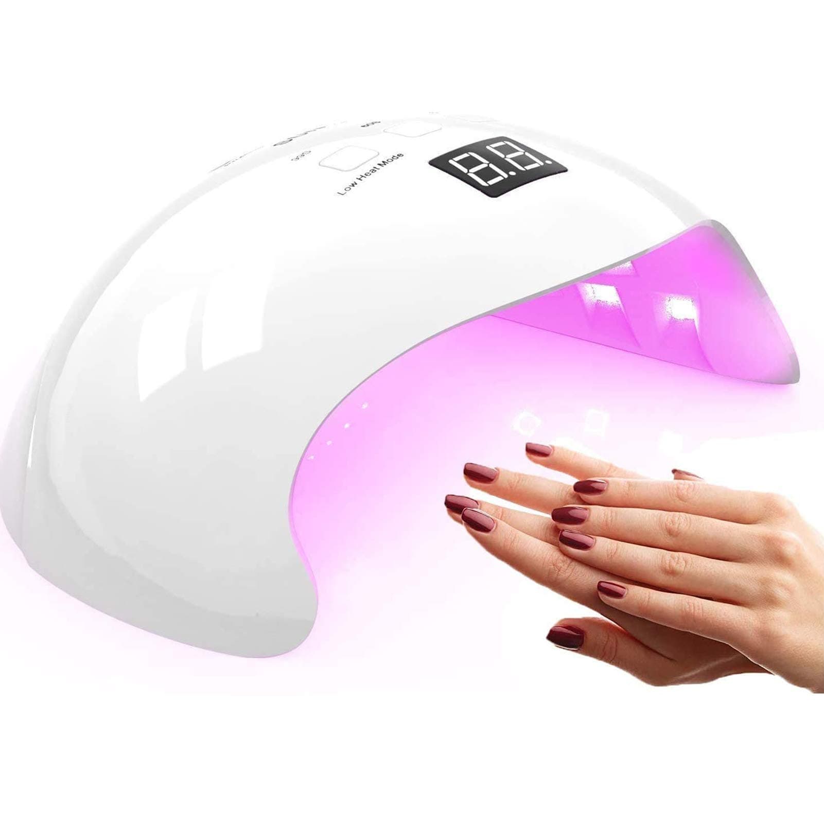 Nail Light, LED Nail Lamps 48W 21 Dual Light Source UV+LEDs, Auto-sensing with 3 Timer Setting 30/60/99S, Professional Nail Lamp UV LED Nail Light Lamp for Home Gel Manicures/Professional Use