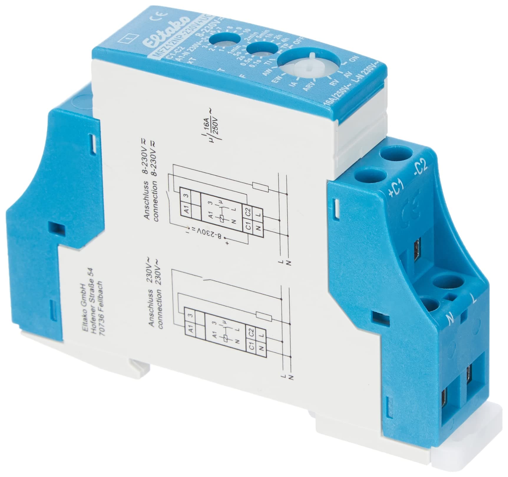 EltakoMFZ12NP-230V with UC Multifunction Time Relay.