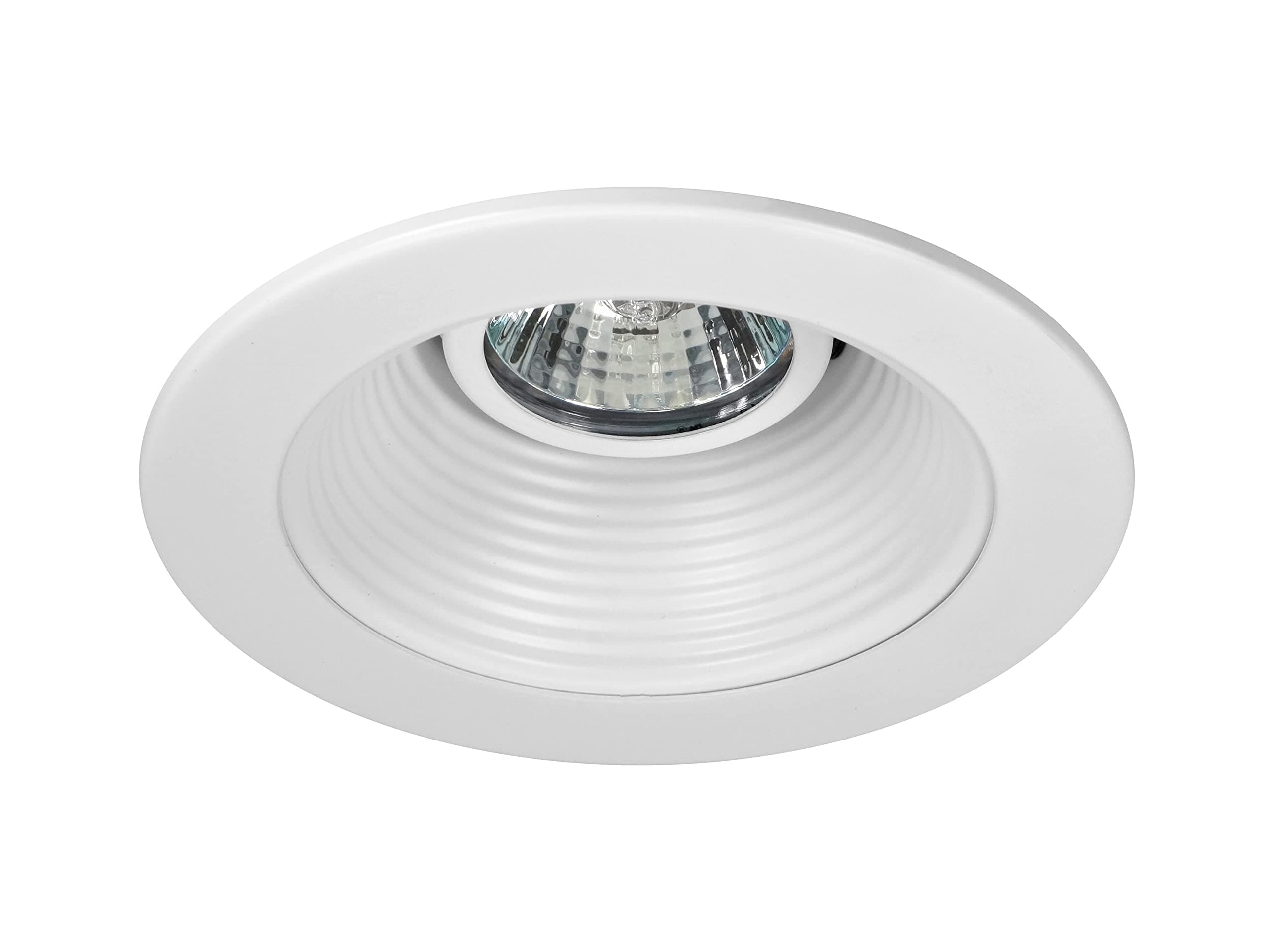 Lighting 4 inch White Recessed Baffle Trim for MR16 Bulb (14002)
