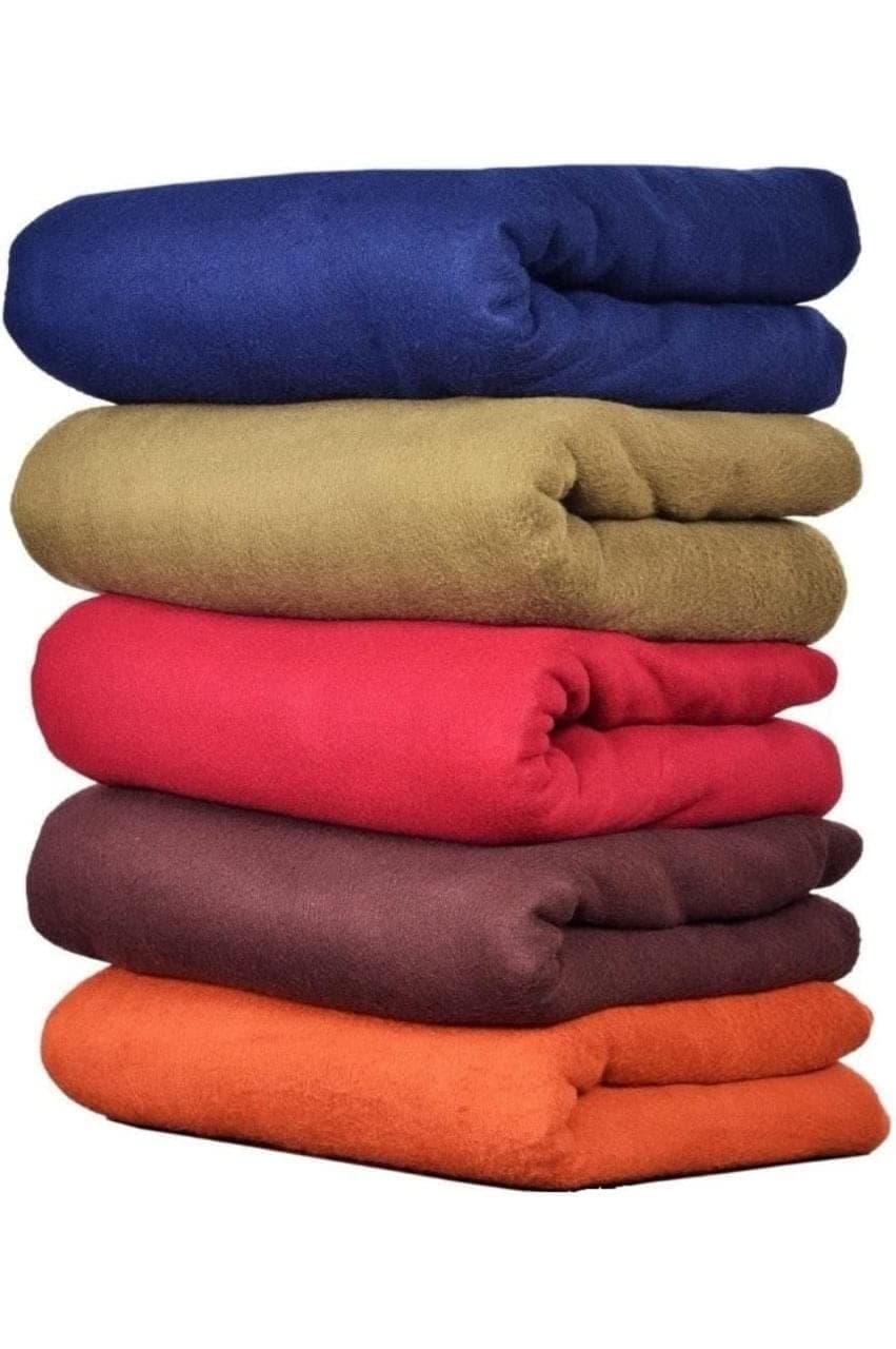 Sky TexSet of 5 Non Woven Warm Woolen Single Bed Blankets (Useful for Mild Winters, Donation Purpose or Can Be Used as Bed Sheet Too)